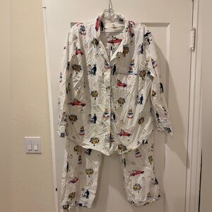 Printfresh White Wedding Print Pajama Set, XL